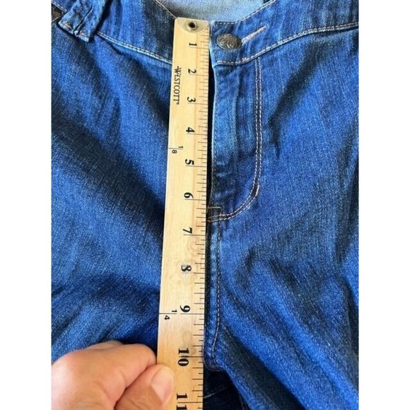 Lane Bryant Distinctly Boot Jeans Womens 20 Blue Denim Zip Pocketed 40X29. - Picture 6 of 10